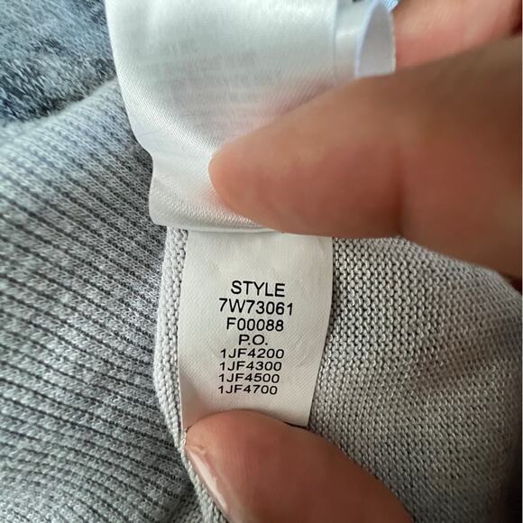 Lucky Brand Leopard Print Grey Viscose Knit Blend Pullover Sweater Size Large - Picture 13 of 15